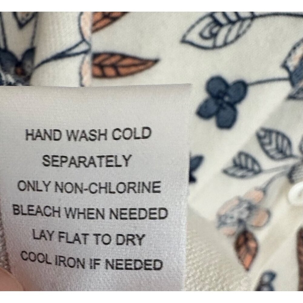 Daniel Rainn Ivory Fall Floral Print Button Front Cardigan Sweater Size Small - Picture 9 of 12